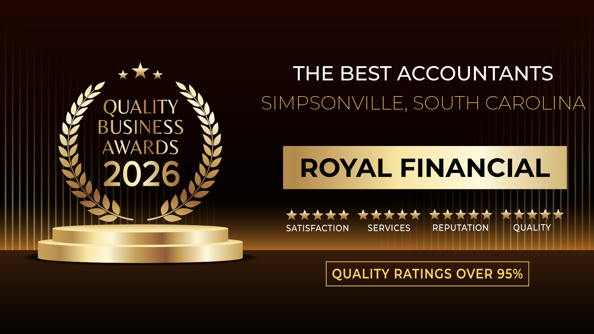 Quality Business Awards 2026 recognition for Royal Financial
